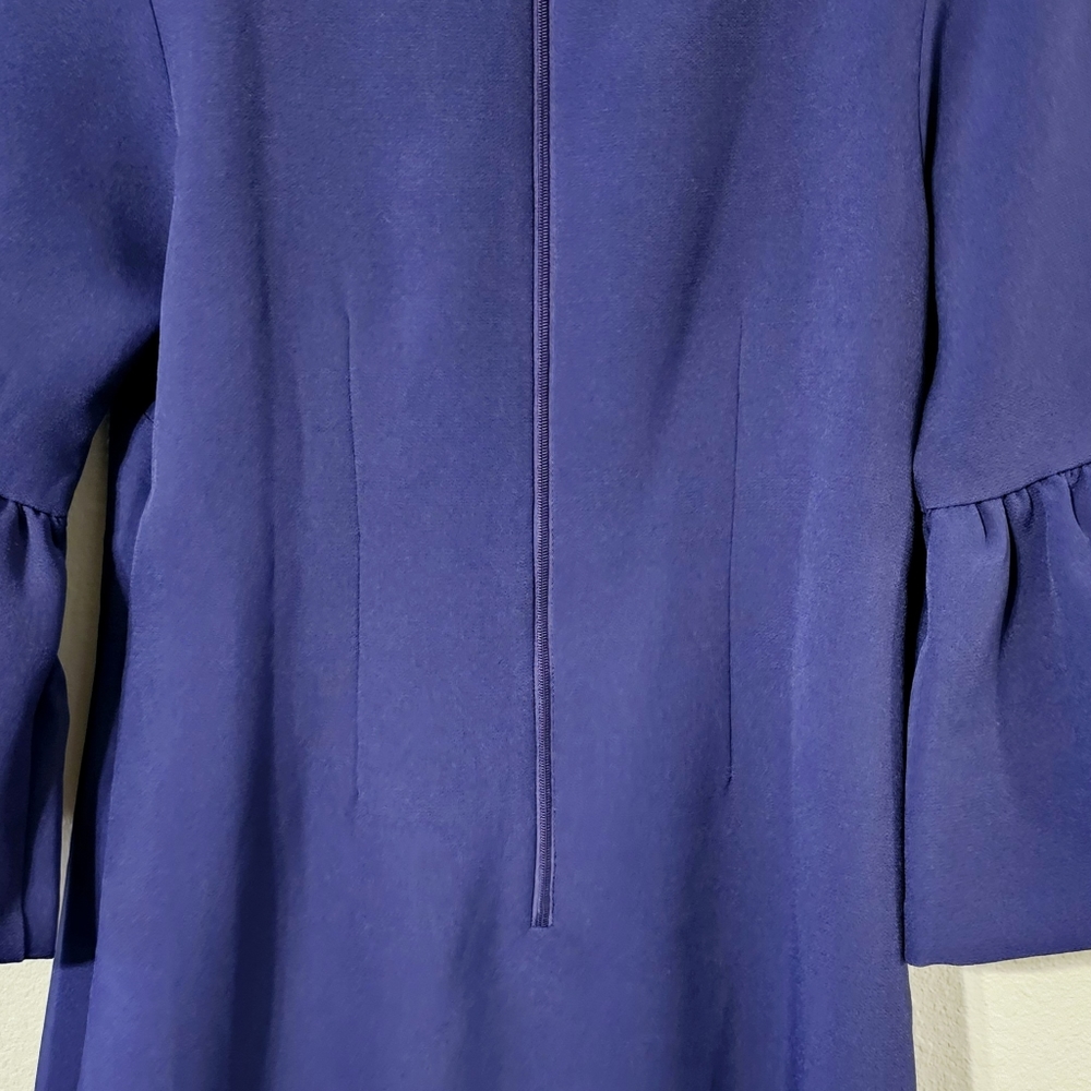 Vesper dress size 12 blue 3/4 bell sleeves sheath - Picture 8 of 9